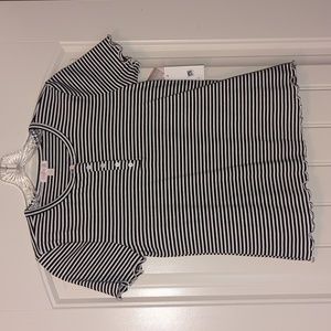 Riley & Rae Ribbed Knit Short-Sleeved Tee